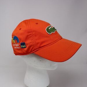 LACOSTE SPORT MIAMI OPEN ADJUSTABLE TENNIS CAP HAT Orange Medium